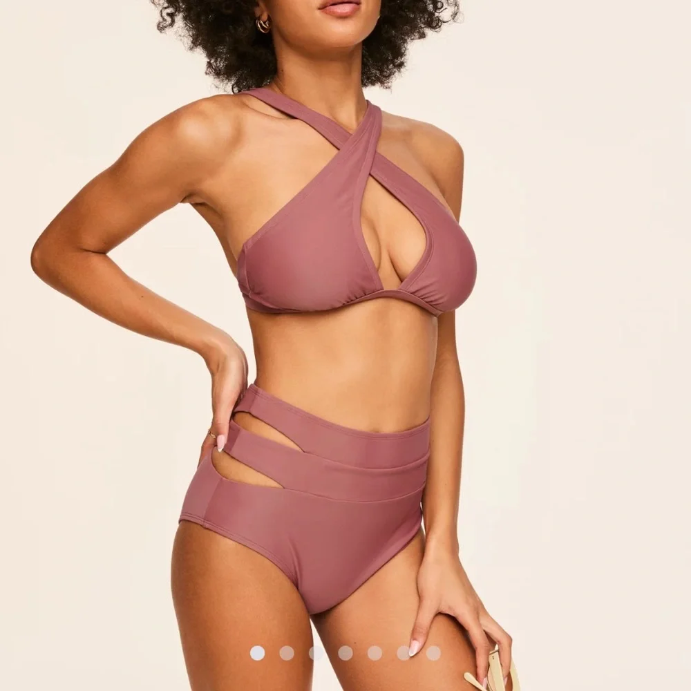 NWT Adore Me Demi Contour Pink Bikini Set, S/M